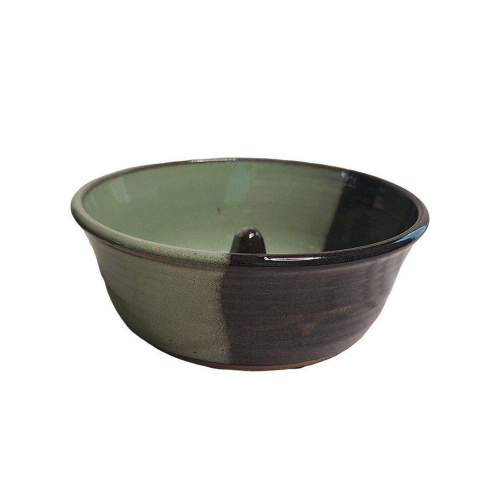 Handmade Pottery Kitchen Bakeware, Marble Stoneware Ceramic Apple Baker - Picture 4 of 7